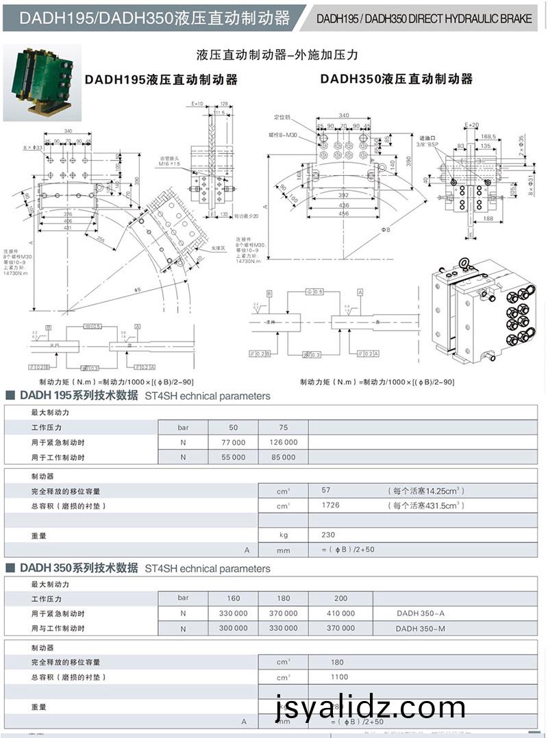 DADH195液壓直動製動器